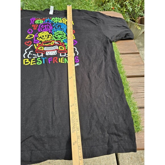 All Elite Crate Best Friends Black T Shirt 3XL  AEW Orange Cassidy Neon Colors - Picture 6 of 9